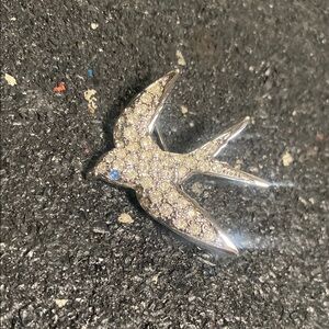 Smithsonsian Avon Swallow  Silver Bird Brooch Vintage